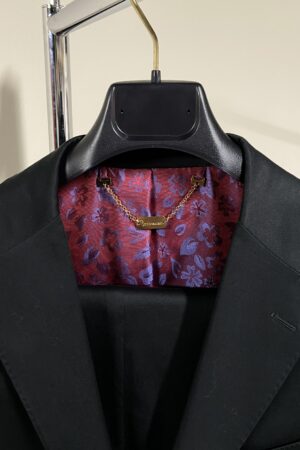 Giacca abito nero con interno jacquard floreale Billionaire uomo