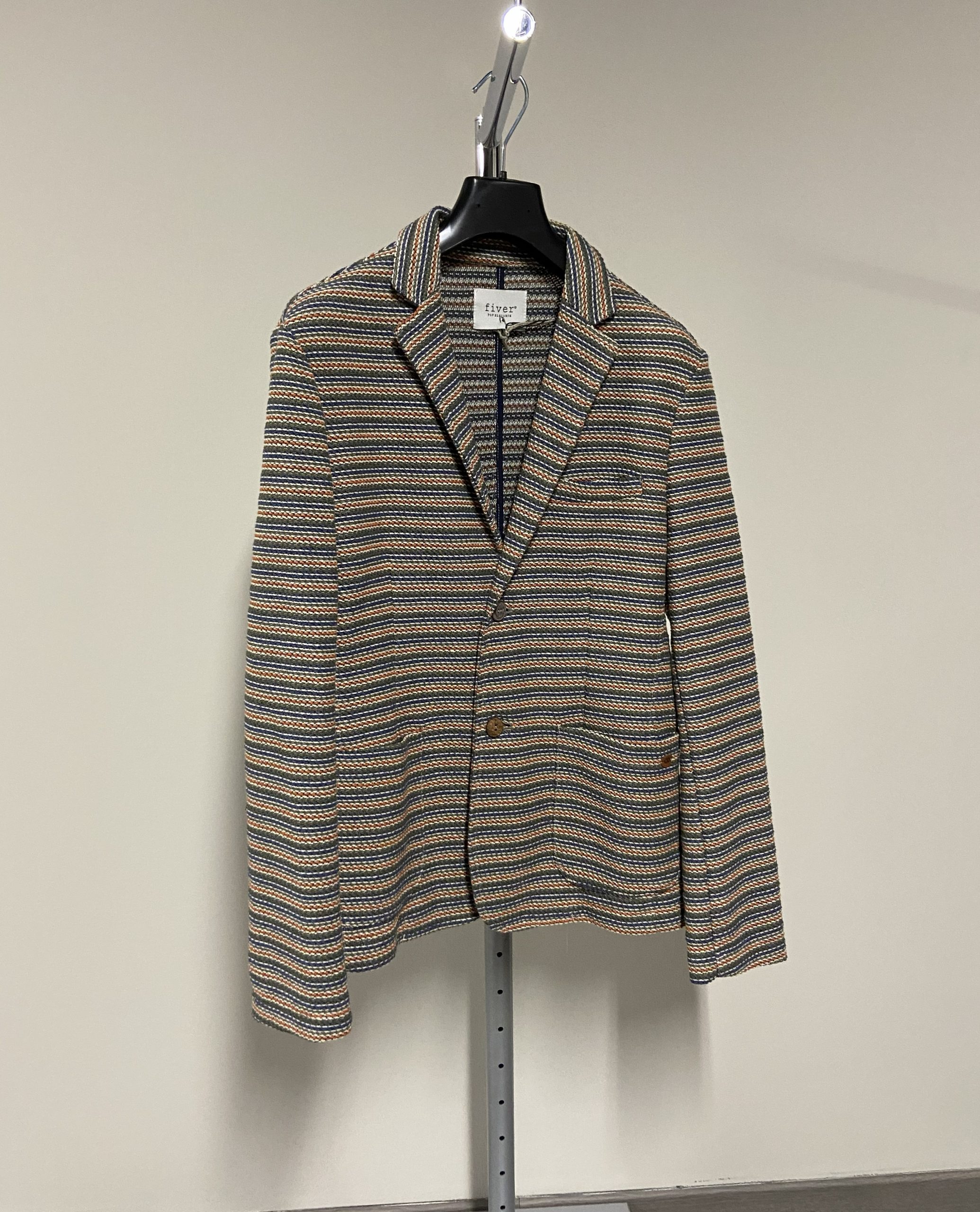 Blazer in maglia a righe multicolore Fiver Jeans uomo