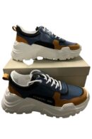 Sneakers marroni e blu Cerruti uomo