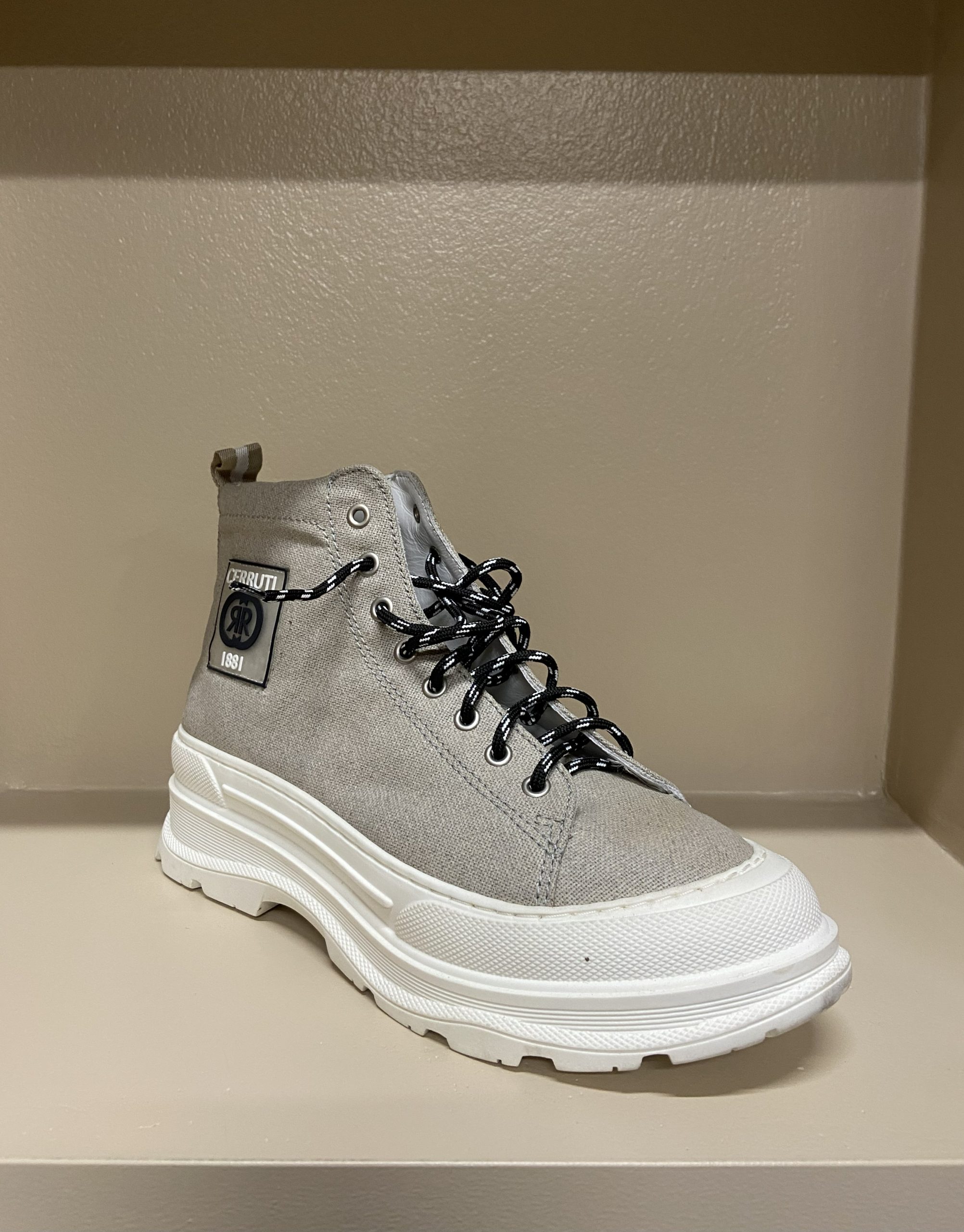 Sneaker alta in tela Grigia Cerruti 1881 donna