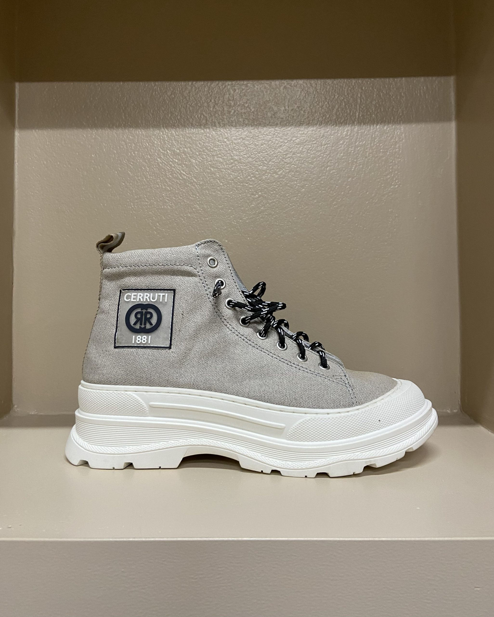 Sneaker alta in tela Grigia Cerruti 1881 donna