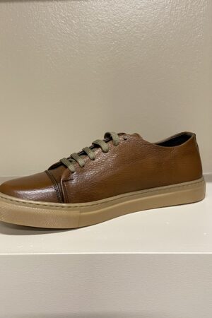 Sneakers basse in pelle marrone Roberto Pepe uomo