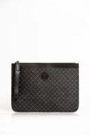 Pochette in pelle nero Trussardi uomo