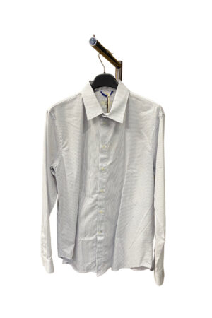 Camicia bianca linee azzurre Cerruti uomo
