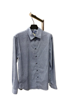 Camicia con cerchi azzurro Cerruti uomo