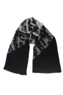 Sciarpa con logo e fantasia animalier nera Cavalli Class