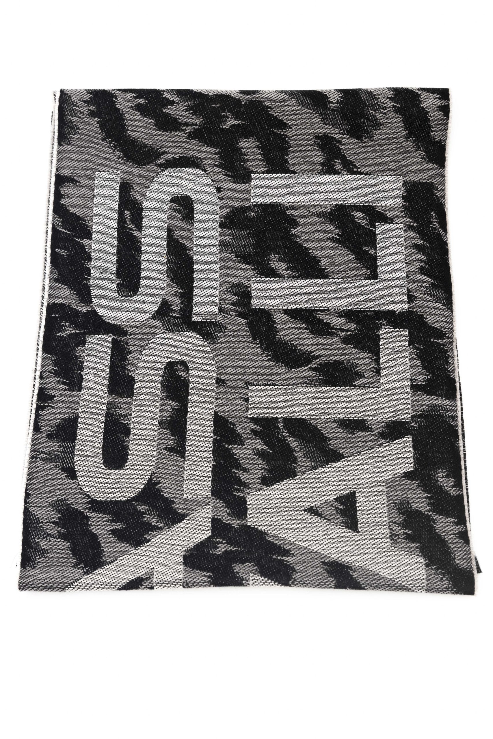 Sciarpa con logo e fantasia animalier nera Cavalli Class